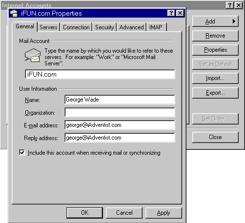 Outlook Express Setup